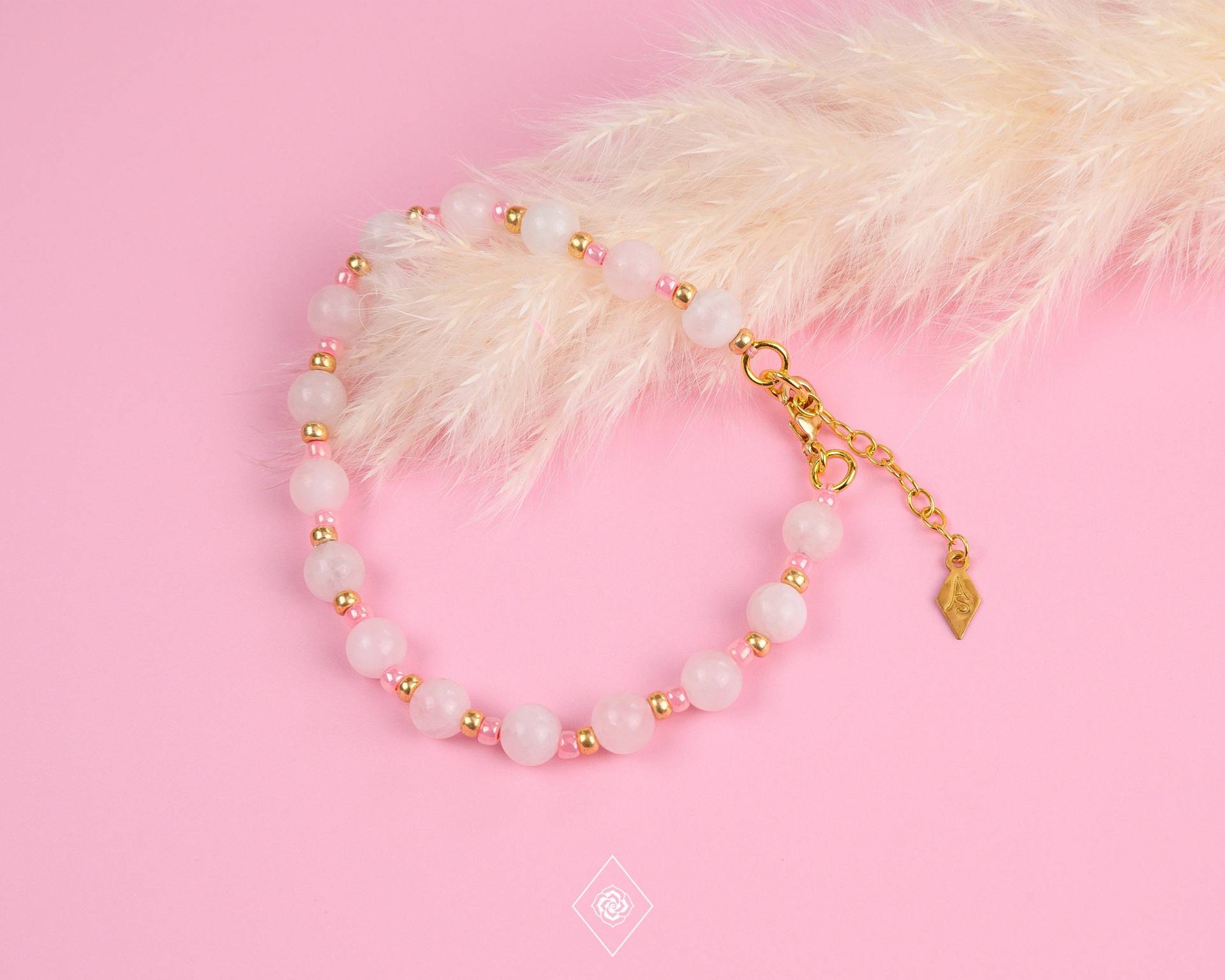 Rosenquarz - Perlenarmband Von Handvollendet Rosenquarz - Perlenarmband Von Handvollendet von handvollendet