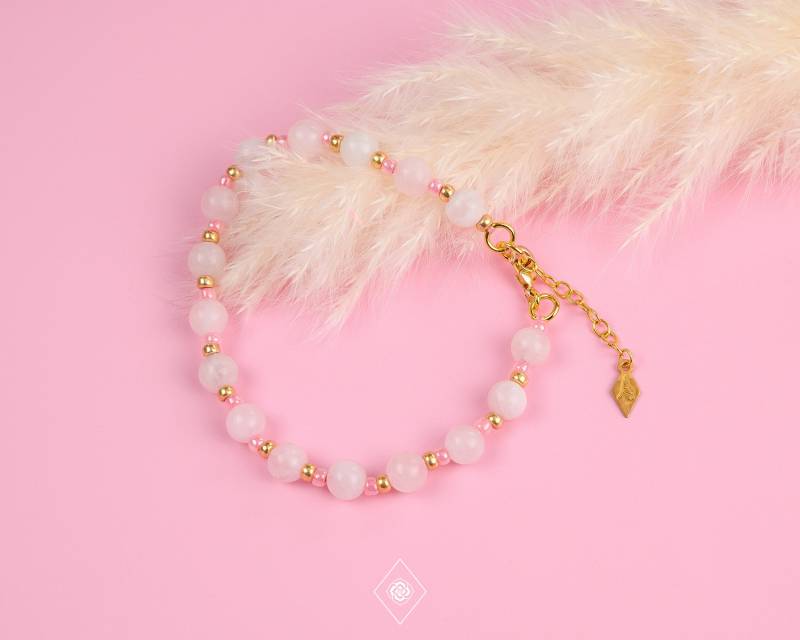 Rosenquarz - Perlenarmband Von Handvollendet Rosenquarz - Perlenarmband Von Handvollendet von handvollendet