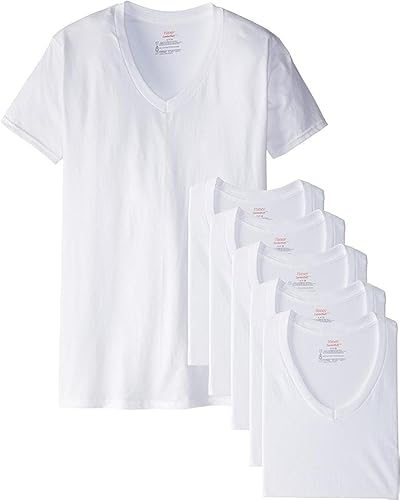 Hanes Best 6-Pack V-Neck T-Shirt (X-Large, White) von hanes