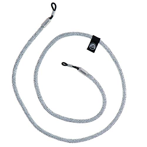 hangloo® - Das hochwertige Brillenband | Name: Silver Bullet | Farbe: Silber von hangloo