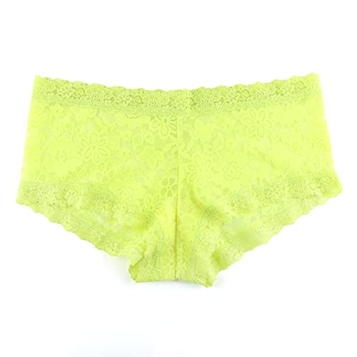 hanky panky Damen Daily Lace Boy Shorts, Lime Zest, S von hanky panky