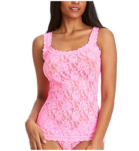 Hanky Panky Womens Signature Lace Classic Camisole in Glo Pink Size X-Small von hanky panky