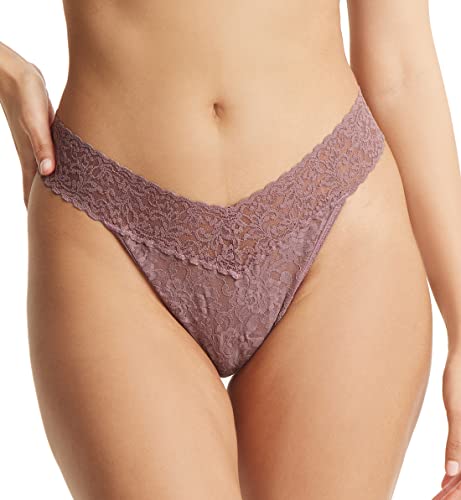 hanky panky, Signature Lace Original Rise Tanga, Einheitsgröße (37-42), Artischocken-Herz, lila, Einheitsgröße von hanky panky