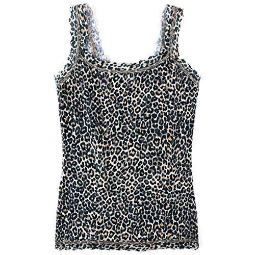 hanky panky Classic Cami - Klassisches Trägerhemd, Unterhemd Damen Spitze aus Stretch-Spitze Signature Lace, Camisole Unterwäsche Damen, Color Classic Leopard Print - Size XS von hanky panky