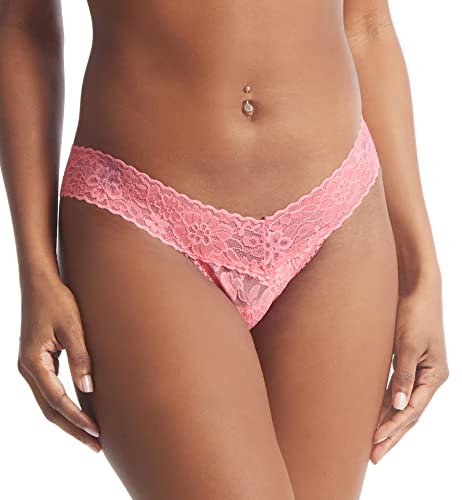 hanky panky Damen Daily Lace Low Rise Thong, Dahlie (Rosa), Einheitsgröße von hanky panky