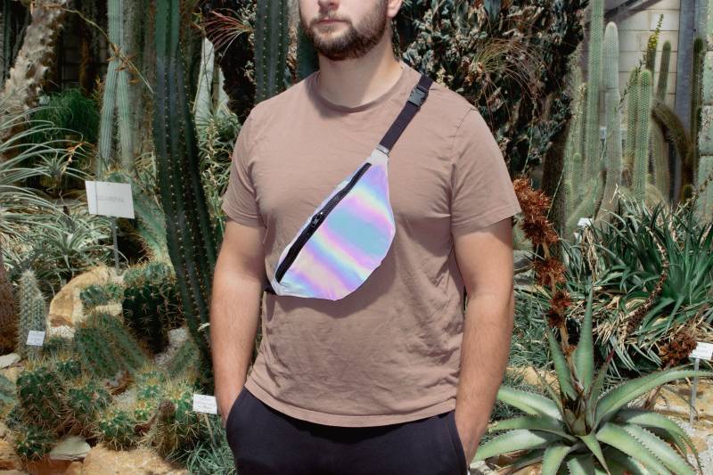 Regenbogen Grau Reflektor Bauchtasche - Hannisch von hannisch