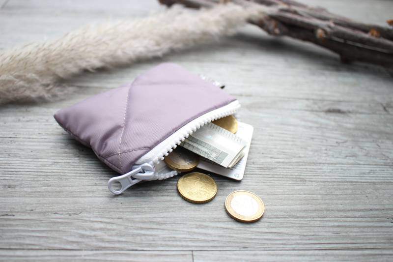 stepp Pastell Flieder Kleines Portemonnaie - Hannisch von hannisch