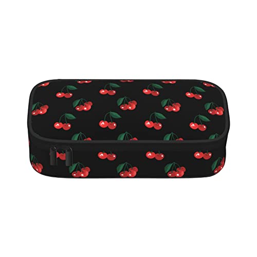 hansgo Cherry Federmäppchen mit Reißverschluss, großes Fassungsvermögen, langlebig, für Schreibwaren, cherry, Einheitsgröße, Taschen-Organizer von hansgo