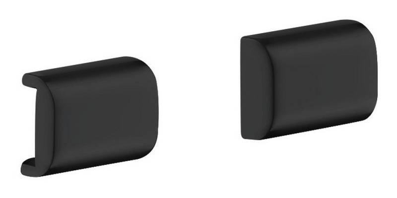 hansgrohe Haltegriff Axor Universal Softsquare, Universal abgerundet Abdeckung für Reling - Mattschwarz von hansgrohe