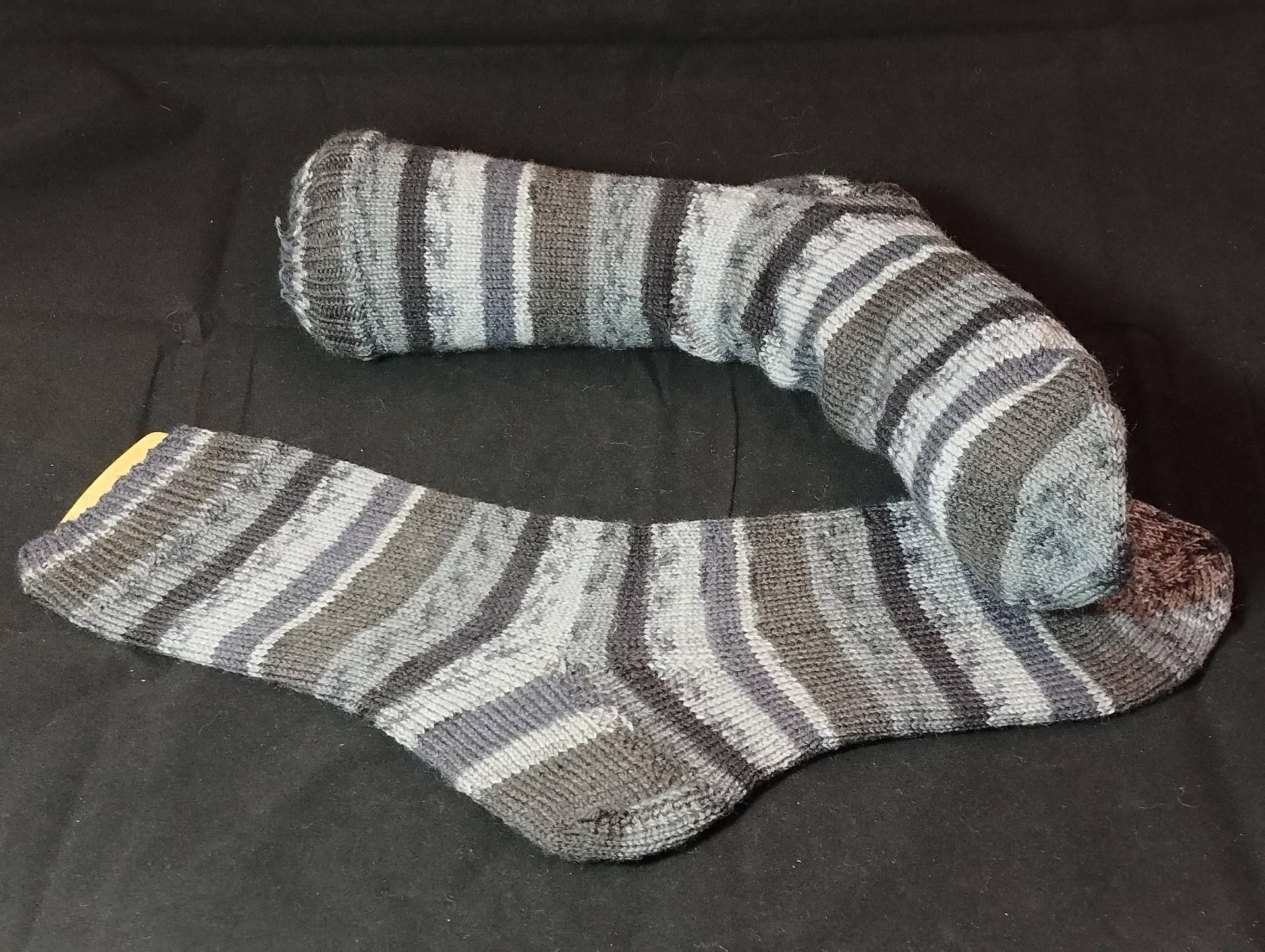 Wollsocken in Gr. 46/47, Handgestrickt, Selbstgestrickte Strümpfe, Socken Für Herren, Herrensocken, Herrenstrümpfe von hantgetat