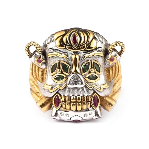 Haobook Expendables Lucky Ring Copper Stallone Schädel Ringe Gothic Vintage Jewellers Biker Cocktail Party Loop Halloween Geschenke für Männer,X Haobook Expendables Lucky Ring Copper Stallone Schädel Ringe Gothic Vintage Jewellers Biker Cocktail Party Loop Halloween Geschenke für Männer,X von haobook