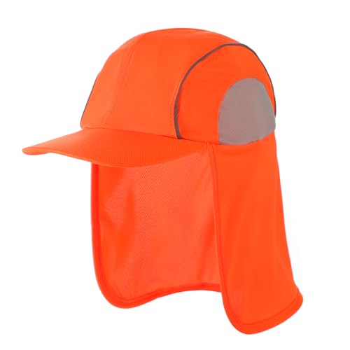Arbeitshut mit Nackenklappe Reflektierende Sicherheitskappe Sonnenschutz Baseball Cap Warnschutz Basecap Nackenschutz Herren UV Schutz Cap Schnelltrocknend Kappe Atmungsaktiv für Anglern Outdoor von haozaikeji