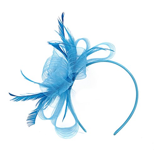 Fascinator Hüte Braut Schleier Kopfbedeckung Damen Mädchen Haar Clip Accessoire Cocktail Party Haarklammer Klassisch Elegant Kopfschmuck 20er Jahre Stirnband Feder Hochzeit Haarschmuck Kirche Tea von haozaikeji