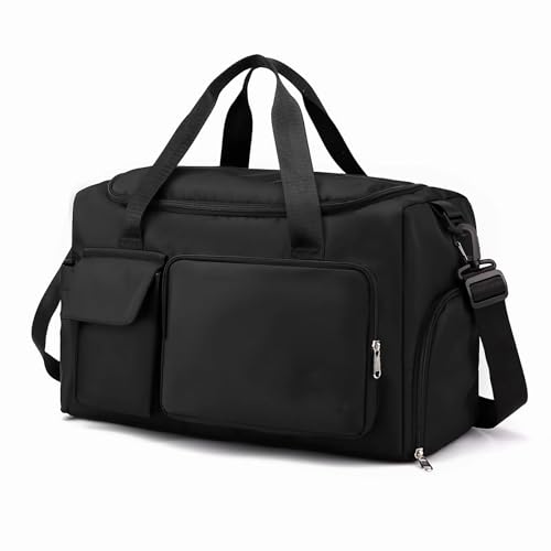 Reisetasche Damen Herren Wochenendtasche Groß Sporttasche Faltbar Outdoortasche Unisex Fitnesstasche mit Schuhfach & Nassfach Handgepäck Tasche Outdoor Sport Wasserdicht Umhängetasche für Gym Urlaub von haozaikeji