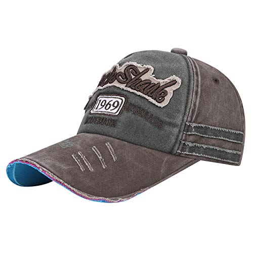 haozaikeji Baseball Cap UV Schutz Basecap Einstellbar Sport Baumwolle Sommerhut Männer Frauen Baseballkappe Unisex Sporthut Atmungsaktiv Sonnenhut Baseball Mütze Outdoor Snapback Kappe Used Look von haozaikeji