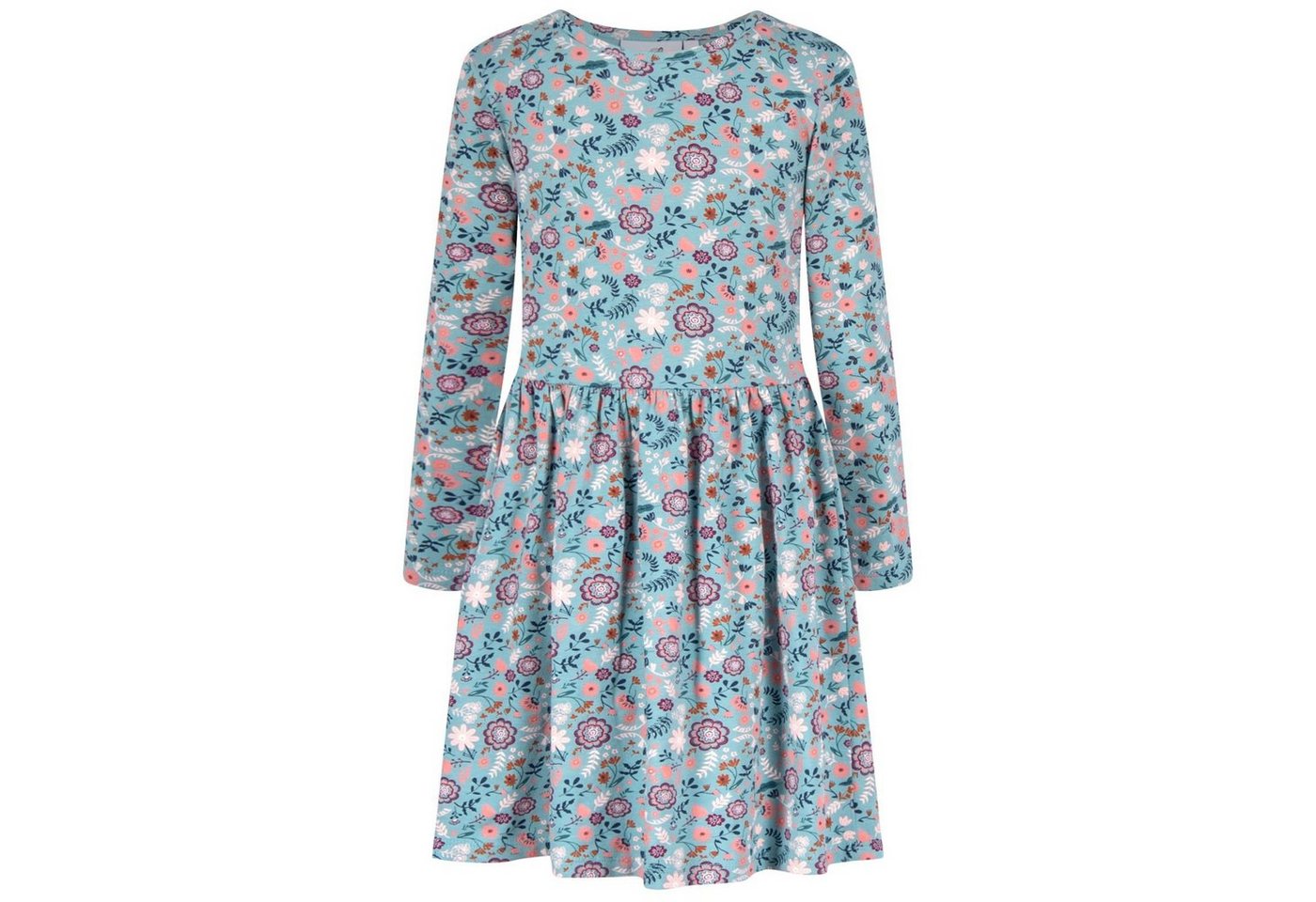 happy girls A-Linien-Kleid Happy Girls Kleid Blumenprint 104 Mädchen Langarm Kleid blau bunt Blumen von happy girls