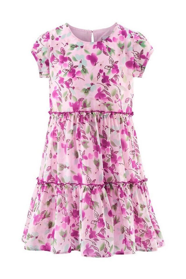 happy girls Chiffonkleid Chiffonkleid kurzarm Blumenmuster (1-tlg) Blumenmuster von happy girls