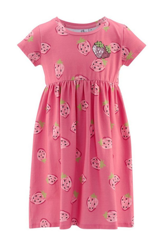 happy girls Jerseykleid Jerseykleid Erdbeere kurzarm (1-tlg) Alloverdruck Erdbeeren von happy girls