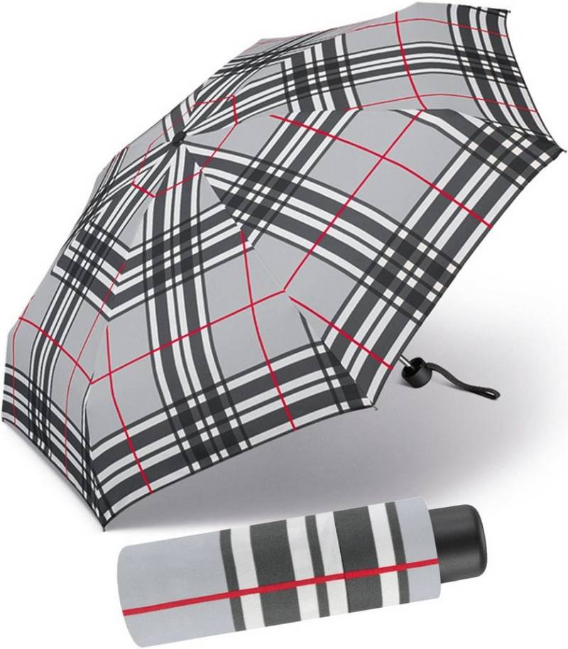 happy rain® selection Taschenregenschirm winziger unisex-Regenschirm mit Handöffner, winzige Größe im klassischen Design von happy rain® selection