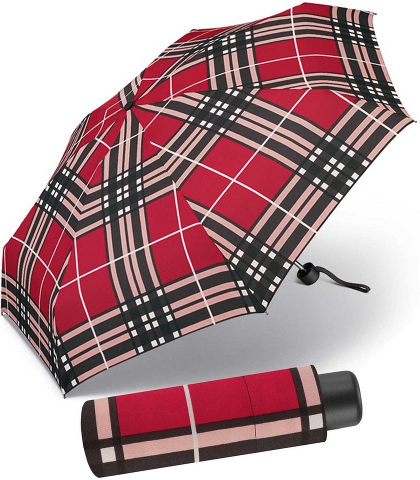 happy rain® selection Taschenregenschirm winziger unisex-Regenschirm mit Handöffner, winzige Größe im klassischen Design von happy rain® selection