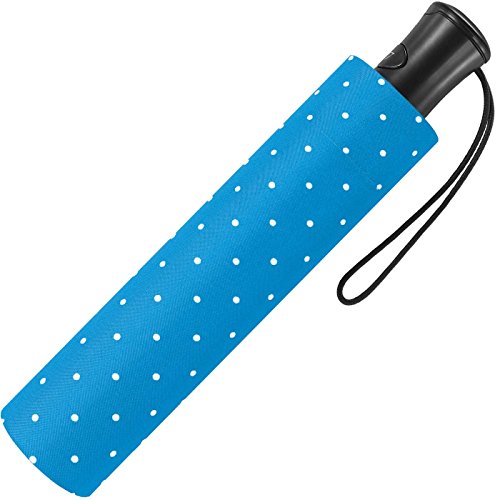 happy rain Damen Mini-Taschenschirm 'Flash' - Dots (Hellblau) von happy rain
