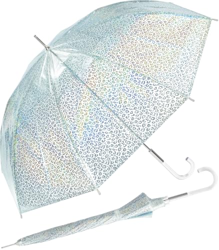 Regenschirm Leo Gitter transparent durchsichtig von happy rain