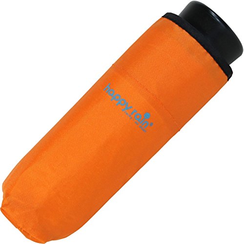 Ultra Mini Taschenschirm Damen Regenschirm Uni - orange von happy rain