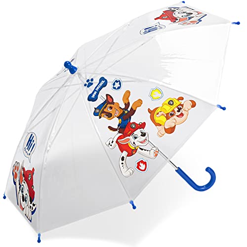 happy rain Kinder-Stockschirm transparent PawPatrol Hi there! - blau von happy rain