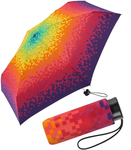 Regenschirm Rainbow Pixel - Taschenschirm Ultra Mini von happy rain