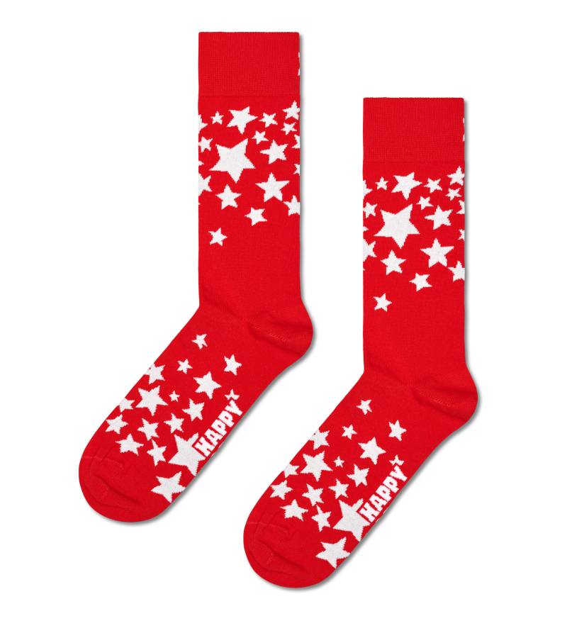 happy socks - 1-Pack Stars Gift Box Rot - Gr. - 38 von happy socks