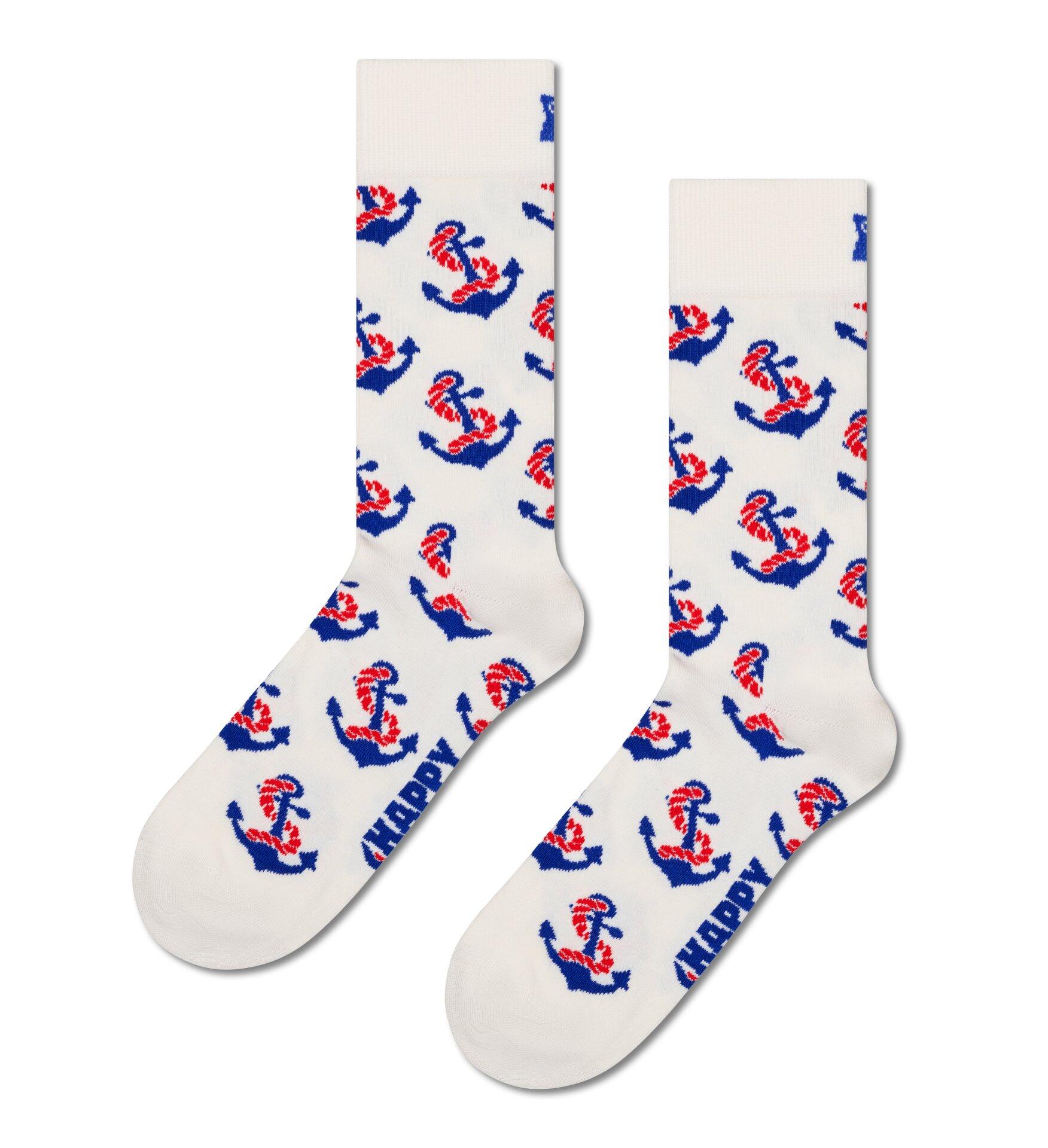 happy socks - Anchor Sock Weiß - Gr. - 43.5 von happy socks