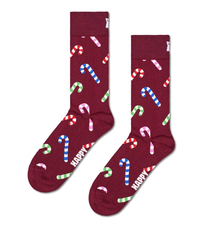happy socks - Candy Cane Sock Rot - Gr. - 38 von happy socks