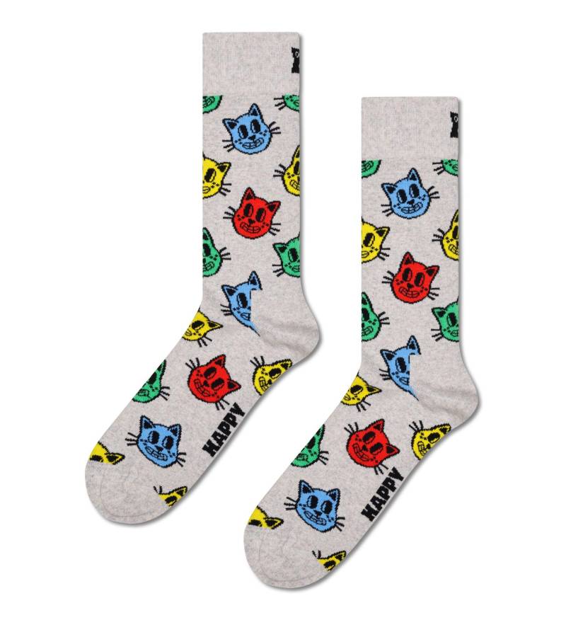 happy socks - Cat Sock Grau - Gr. - 43.5 von happy socks