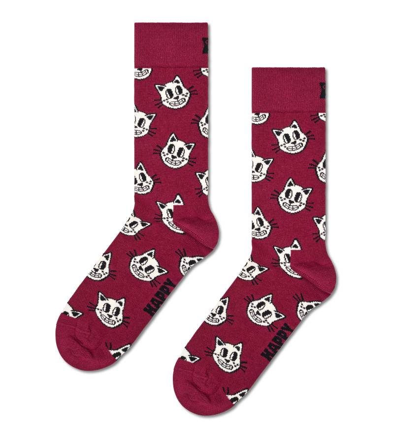 happy socks - Cat Sock Rot - Gr. - 38 von happy socks