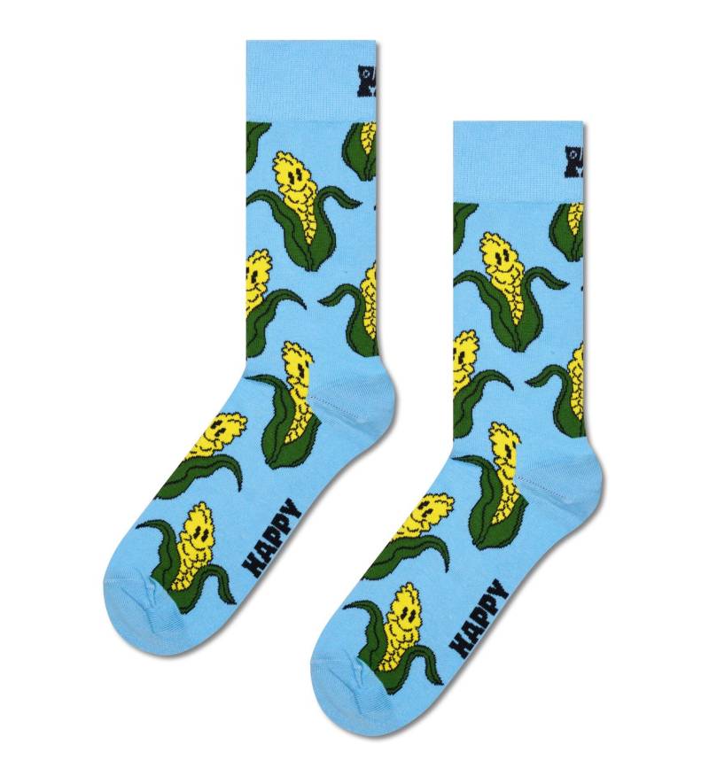 happy socks - Corn Sock Blau - Gr. - 43.5 von happy socks
