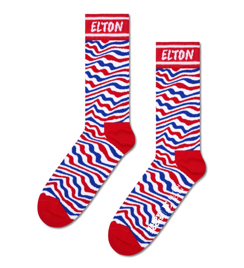 happy socks - Elton John Striped Sock Rot - Gr. - 43.5 von happy socks