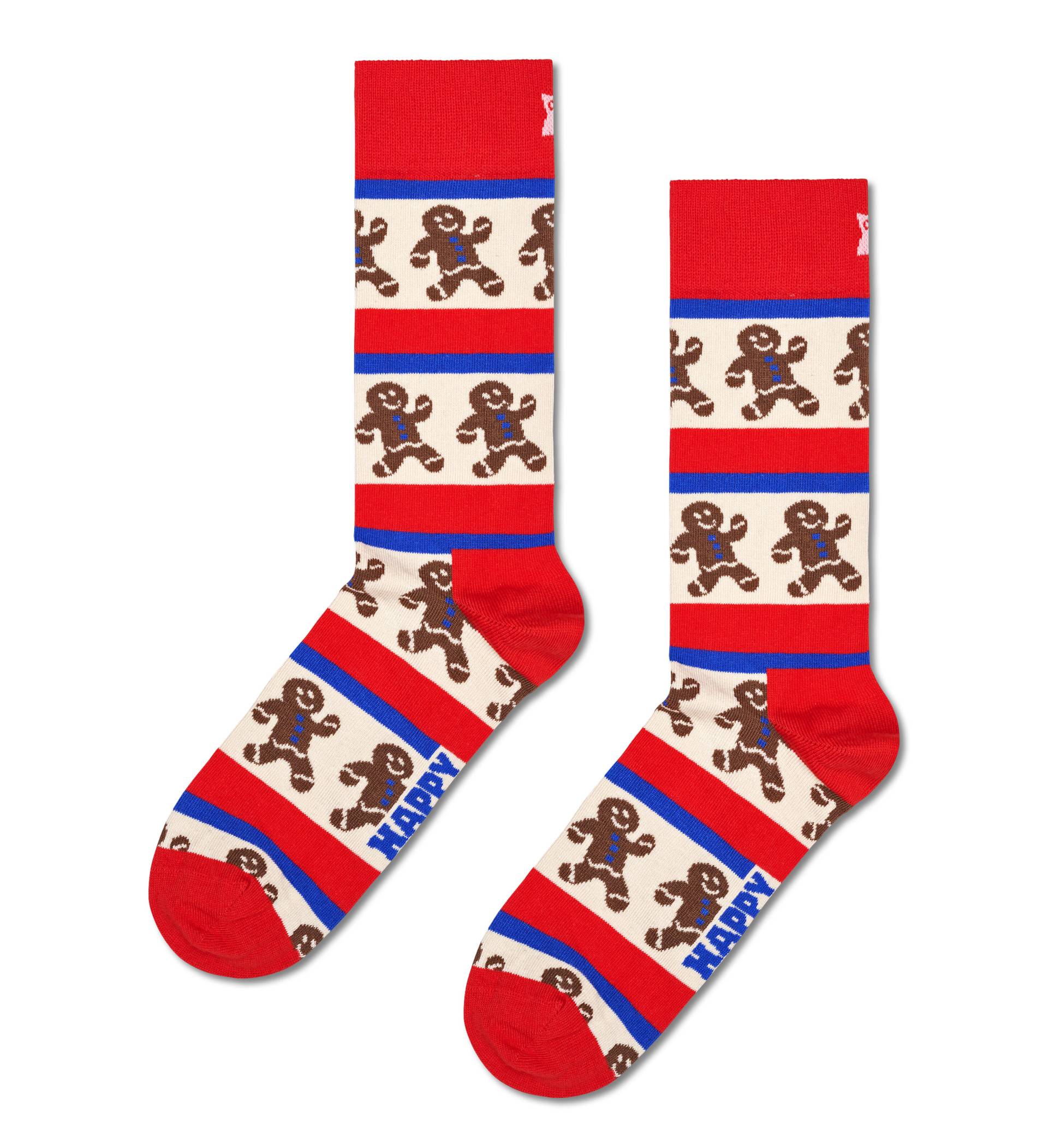 happy socks - Gingerbread Stripe Sock Rot - Gr. - 38 von happy socks