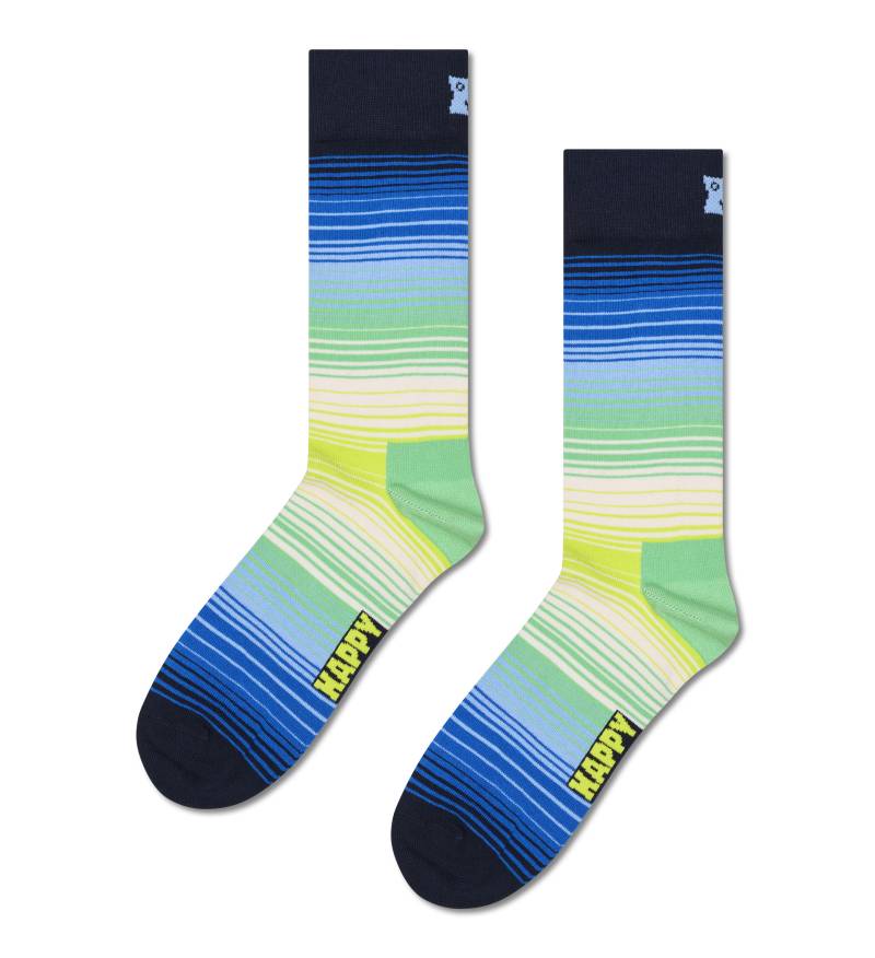 happy socks - Gradient Stripe Sock Blau - Gr. - 43.5 von happy socks