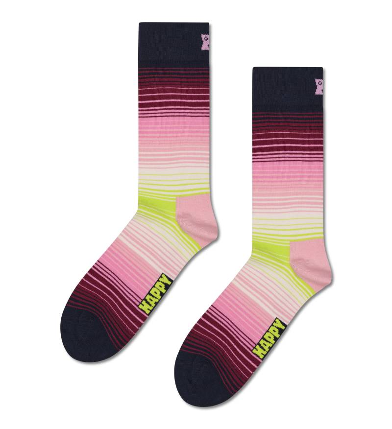 happy socks - Gradient Stripe Sock Rosa - Gr. - 38 von happy socks