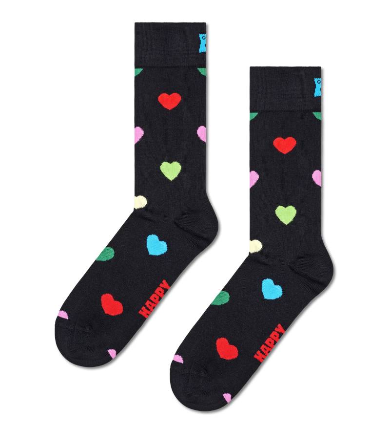happy socks - Heart Sock Schwarz - Gr. - 43.5 von happy socks