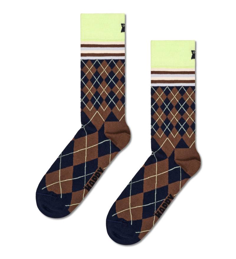 happy socks - Mixed Argyle Sock Blau - Gr. - 43.5 von happy socks