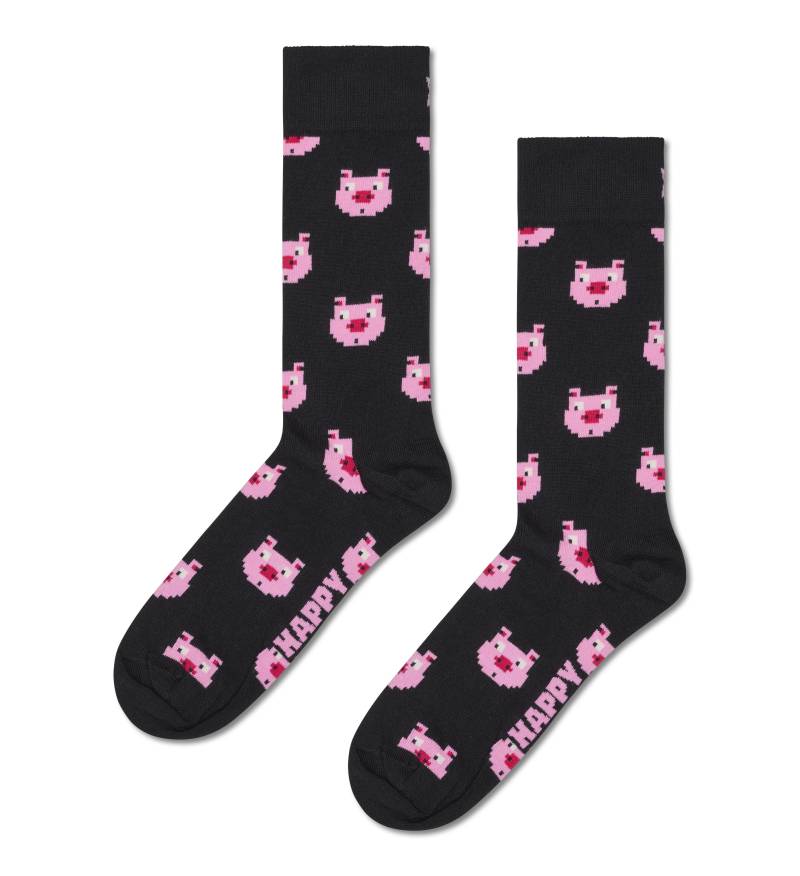happy socks - Pig Sock Schwarz - Gr. - 38 von happy socks