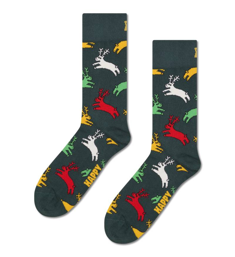 happy socks - Reindeer Sock Grün - Gr. - 38 von happy socks