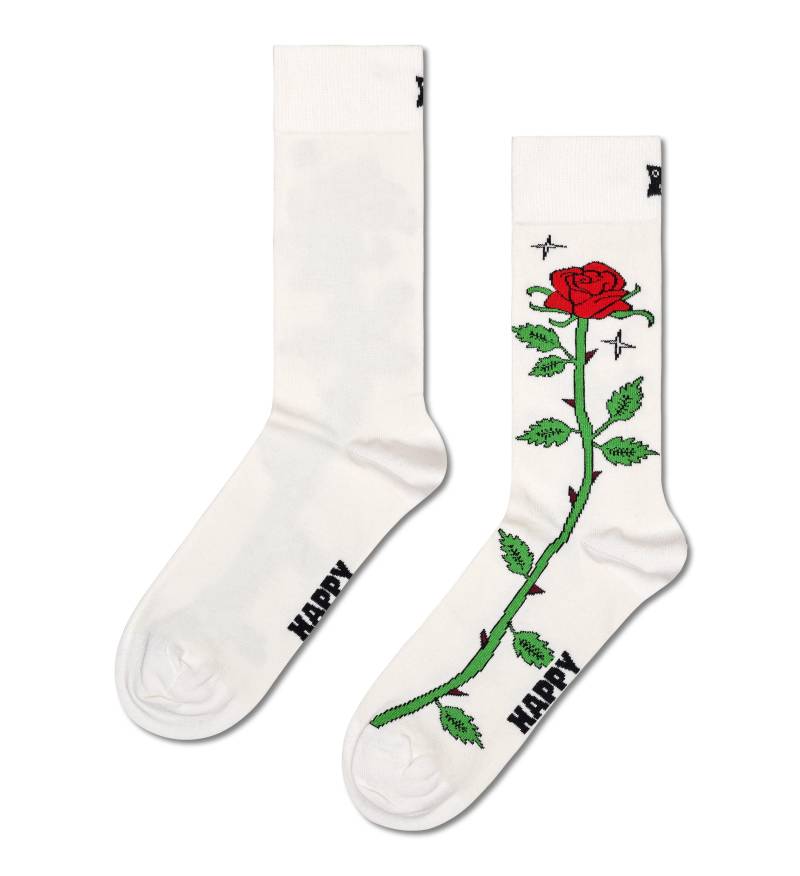 happy socks - Rose Sock Weiß - Gr. - 38 von happy socks