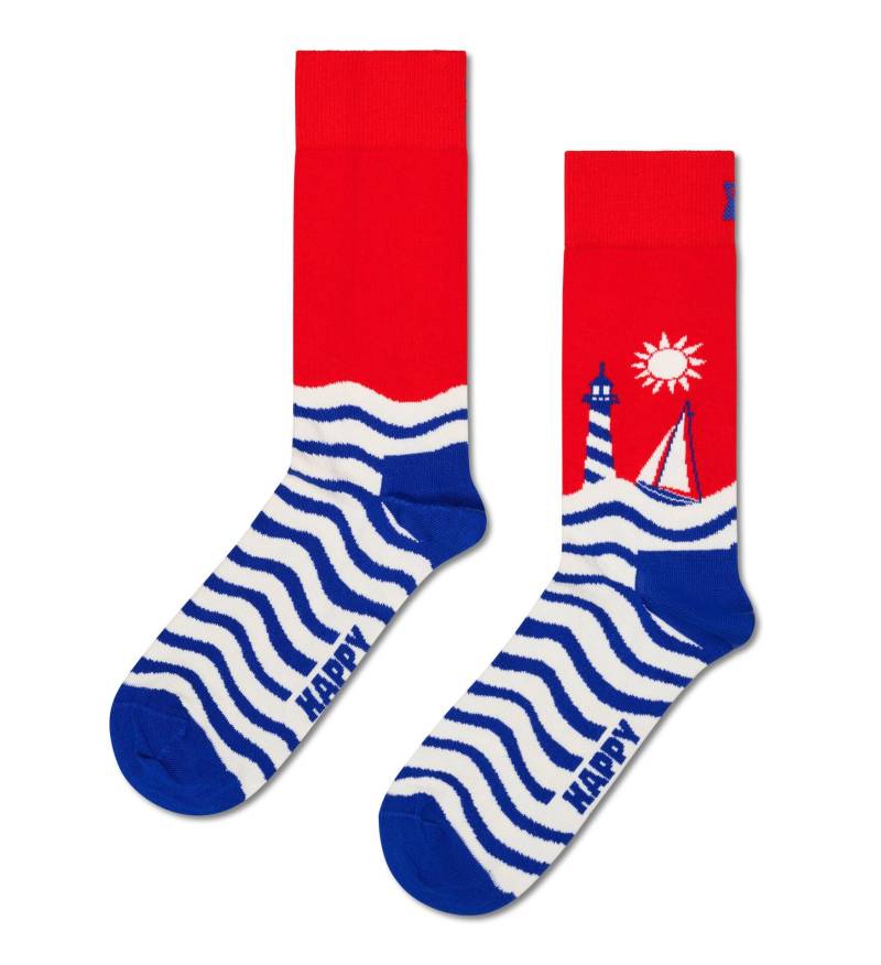 happy socks - Sail Away Sock Rot - Gr. - 38 von happy socks