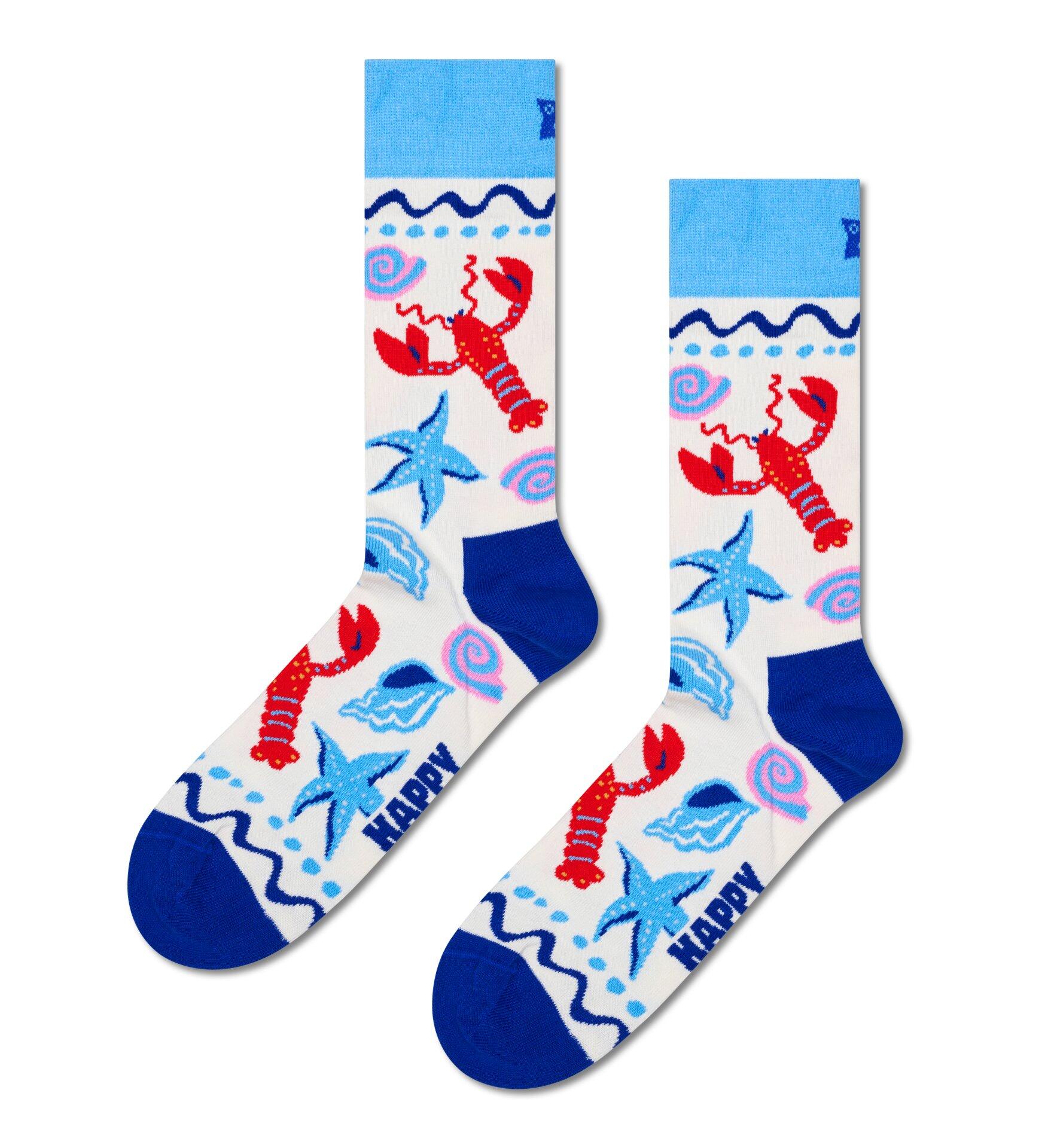 happy socks - Seafood Sock Weiß - Gr. - 43.5 von happy socks