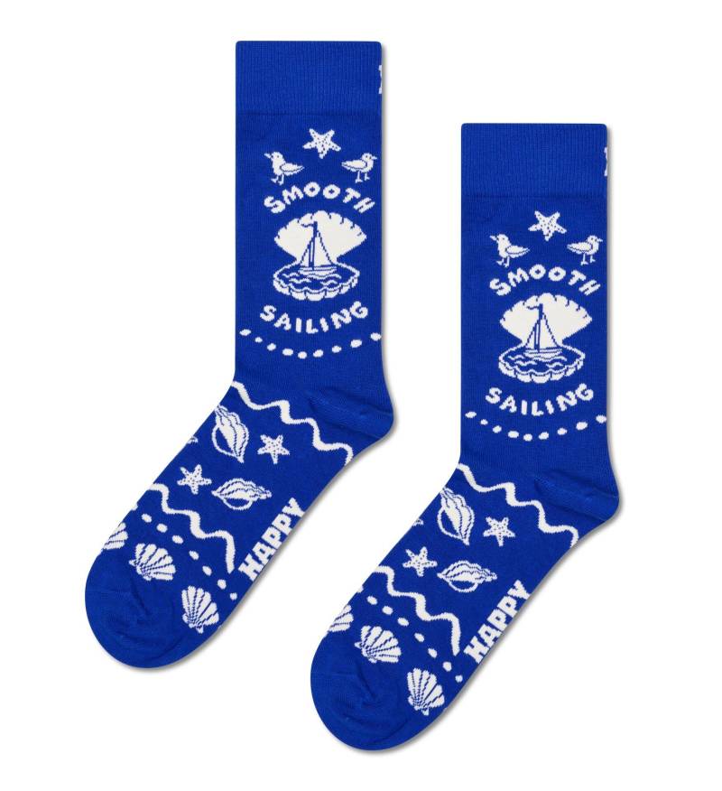 happy socks - Smooth Sailing Sock Blau - Gr. - 38 von happy socks