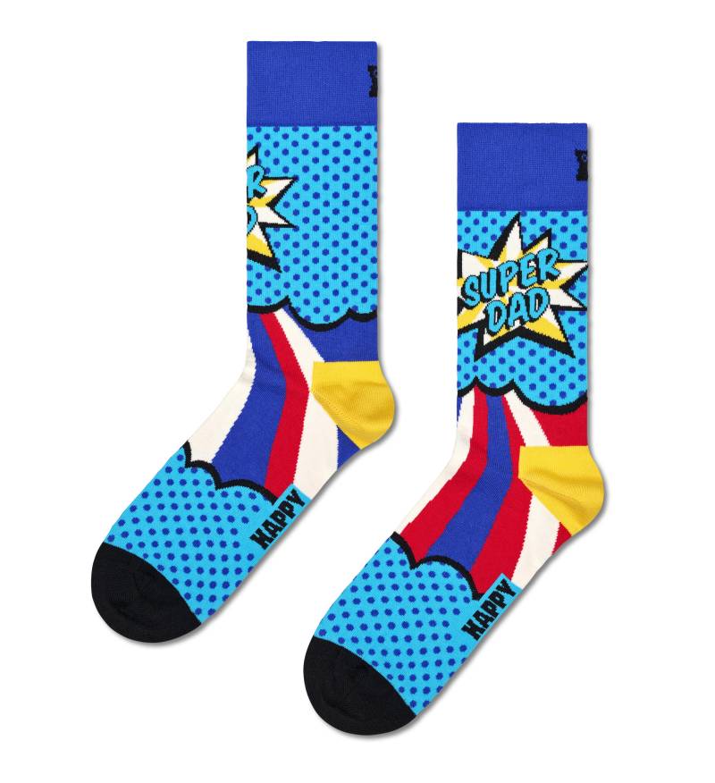 happy socks - Super Dad Sock Blau - Gr. - 43.5 von happy socks