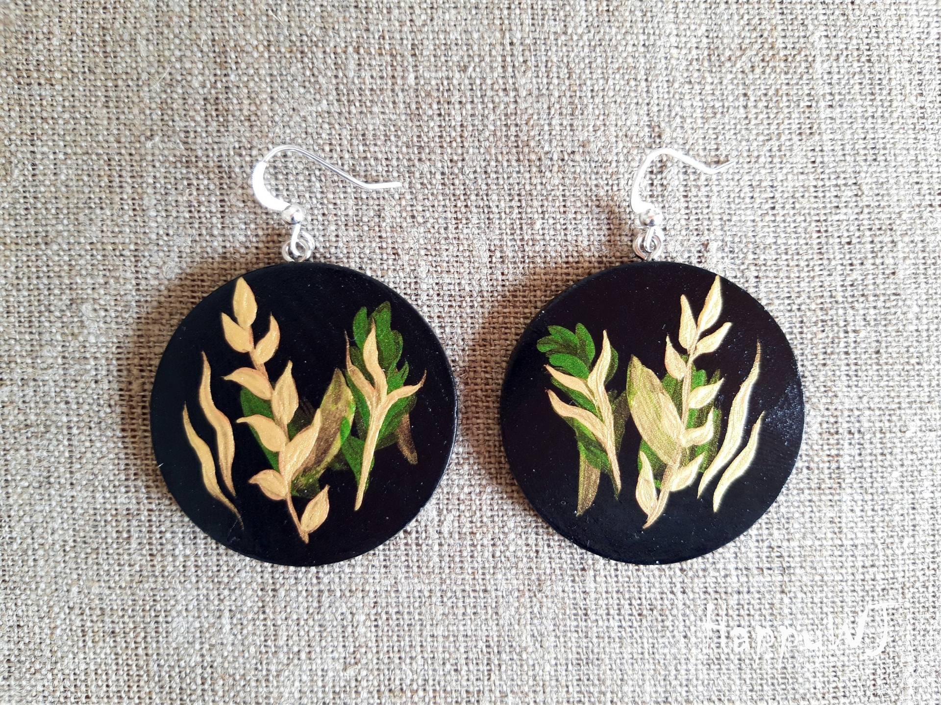 Baum Ohrringe Handbemalt Schmuck von happyWJ