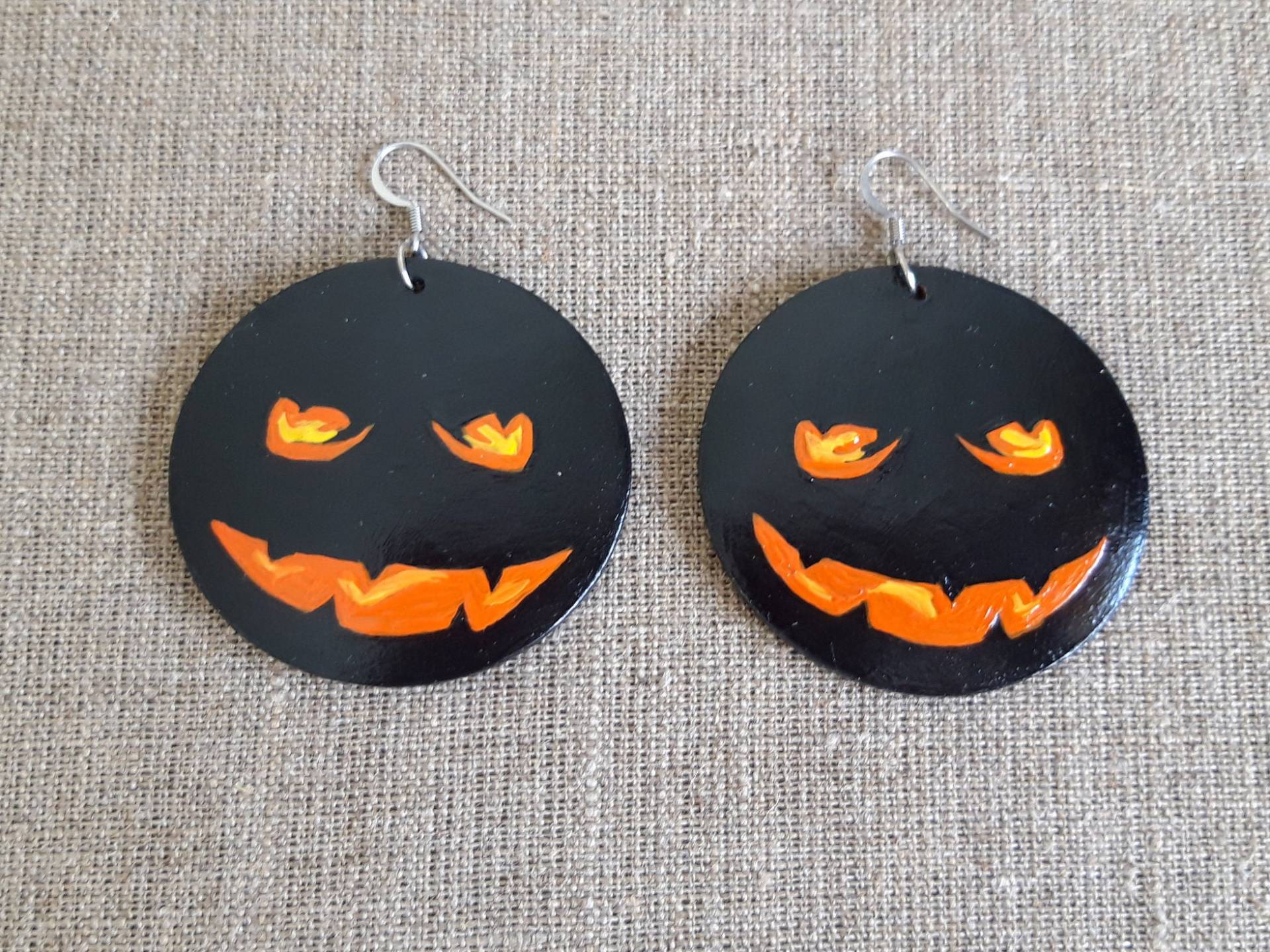 Halloween Schmuck, Ohrringe, Decor, Boo, Dekoration, Kürbis Holzschmuck von happyWJ